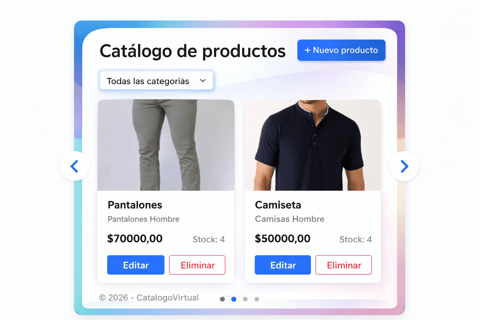 Tienda Virtual - Catálogo de Productos